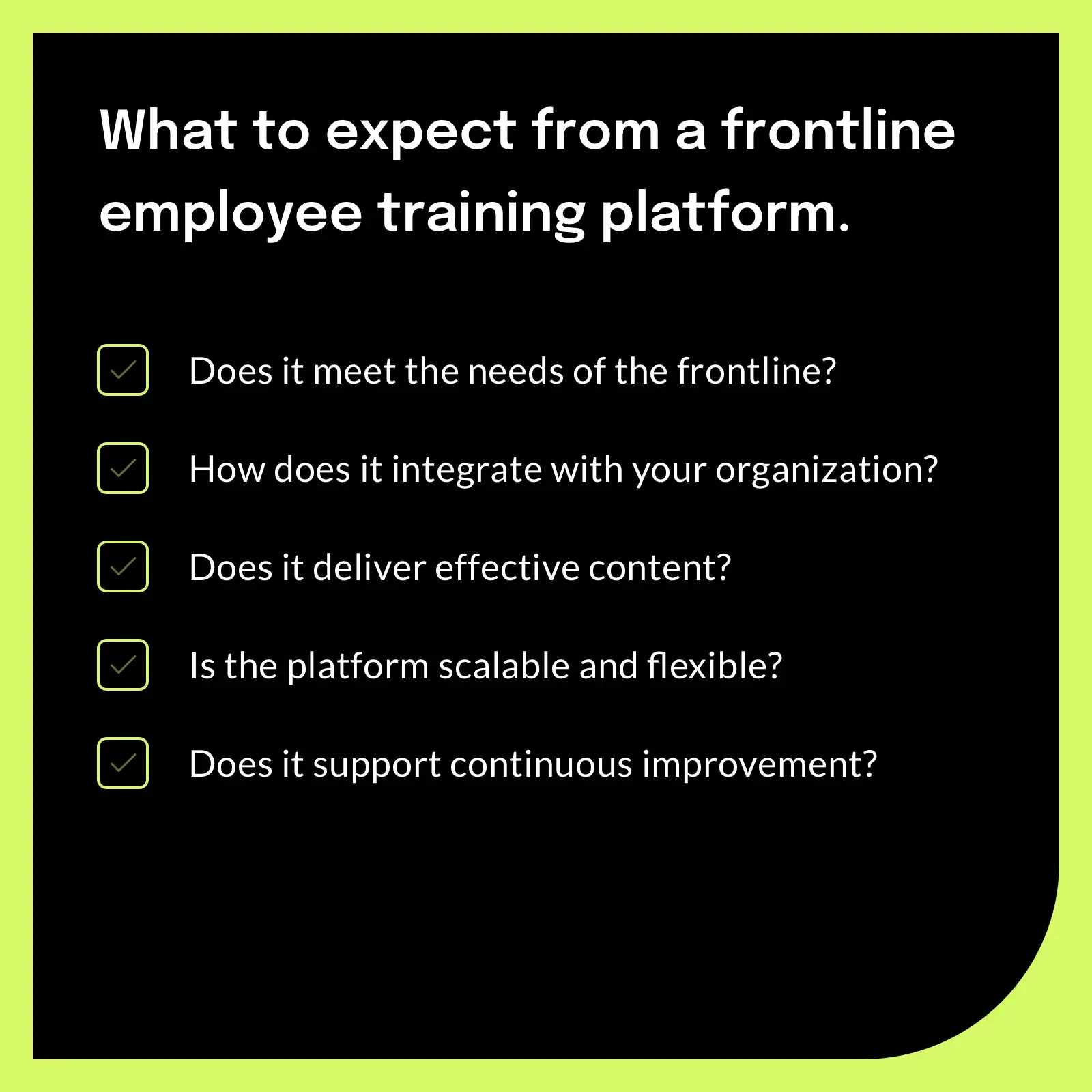 What to expect from a frontline employee training platform